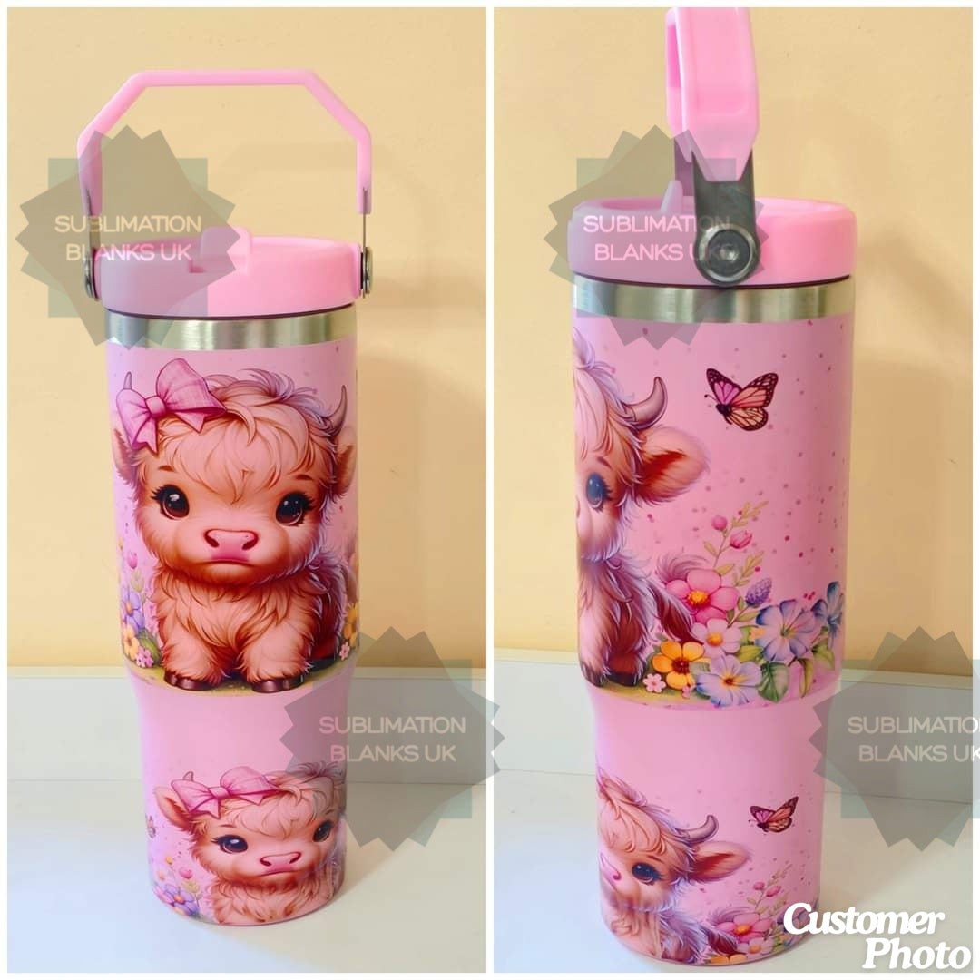 Clearance 30oz Sublimation Tumbler with swing handle