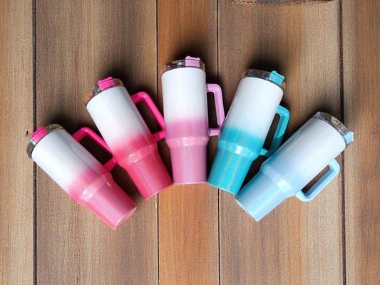 CLEARANCE 40oz Sublimation Ombre Shimmer cups