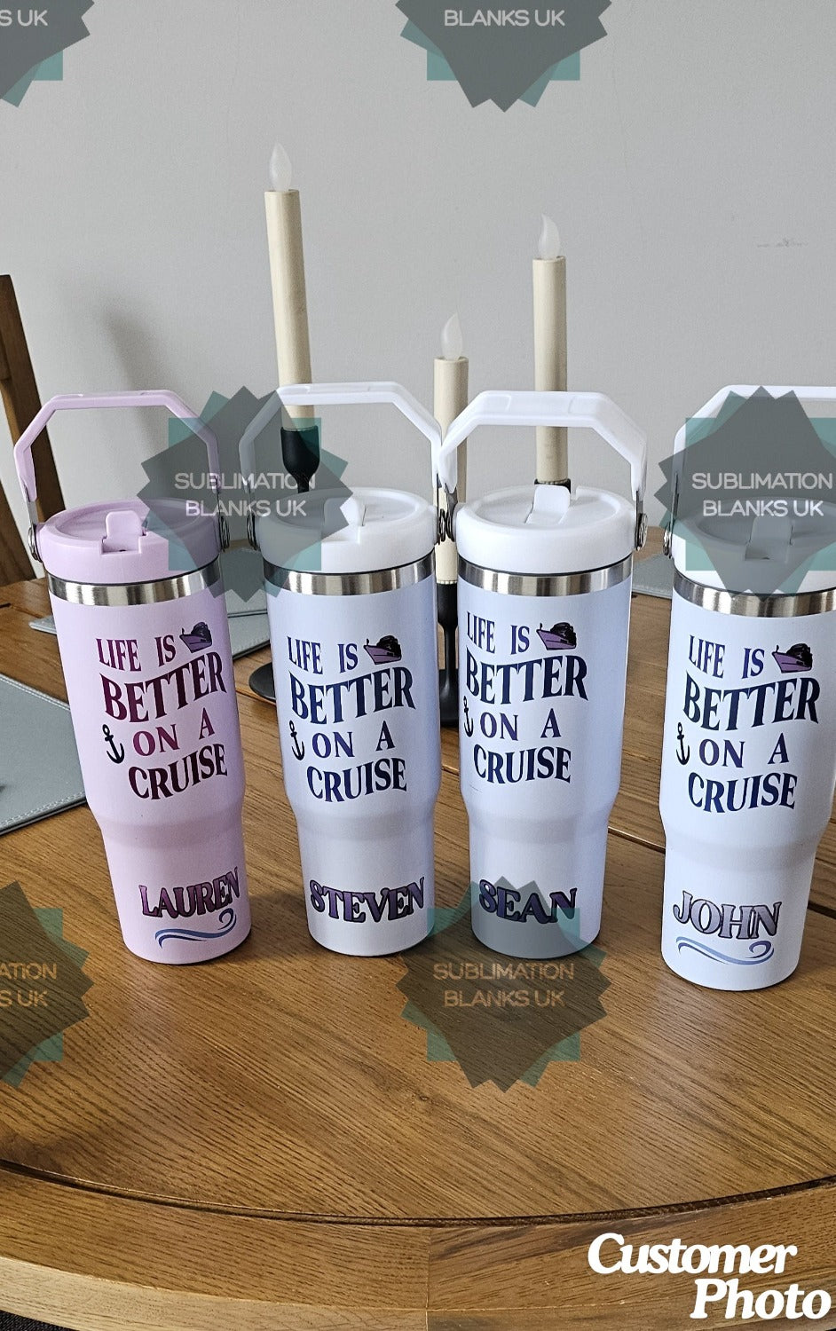 Clearance 30oz Sublimation Tumbler with swing handle
