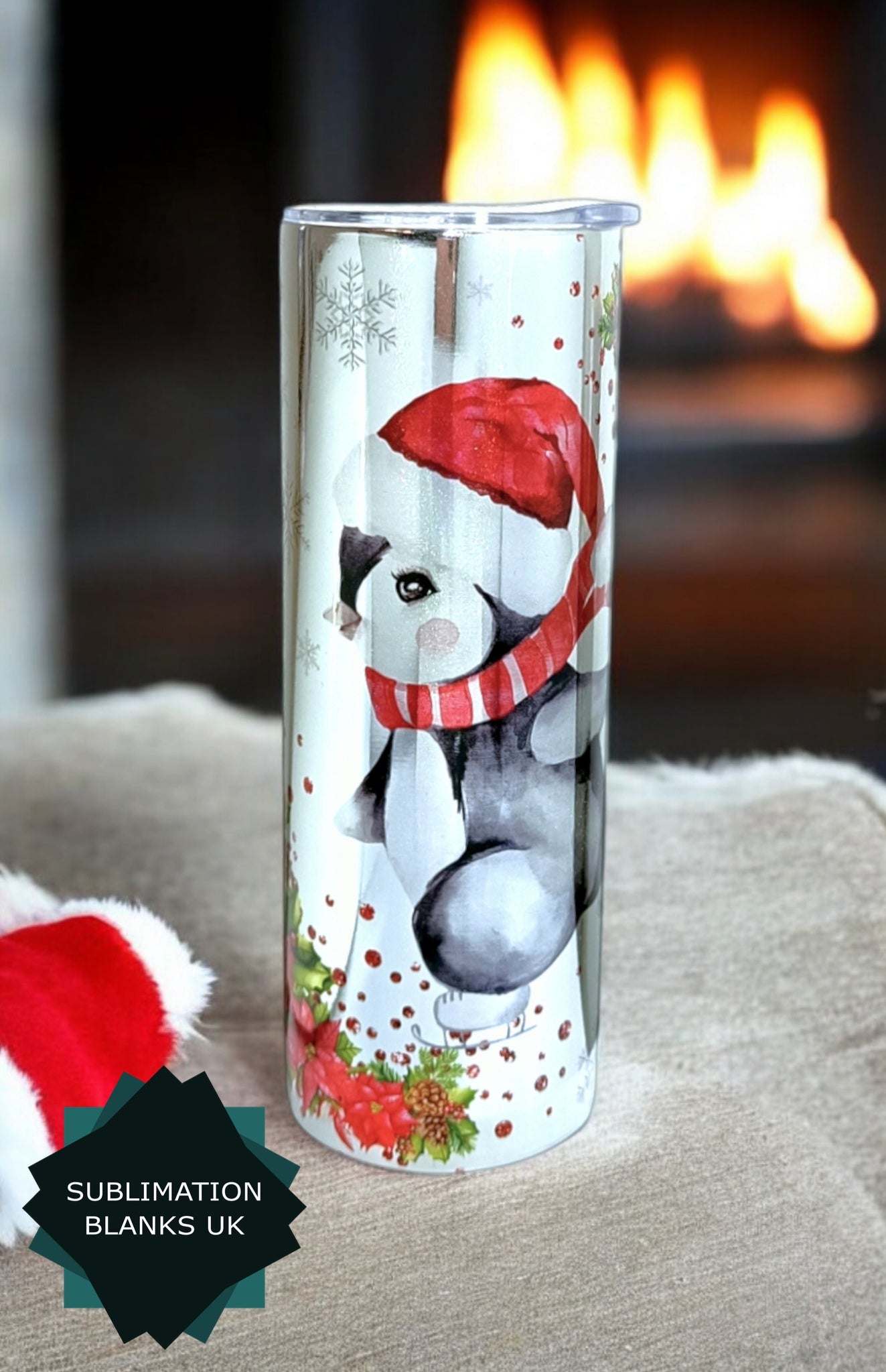 CLEARANCE 20oz mirror-effect sublimation tumblers - holographic shimmer finish