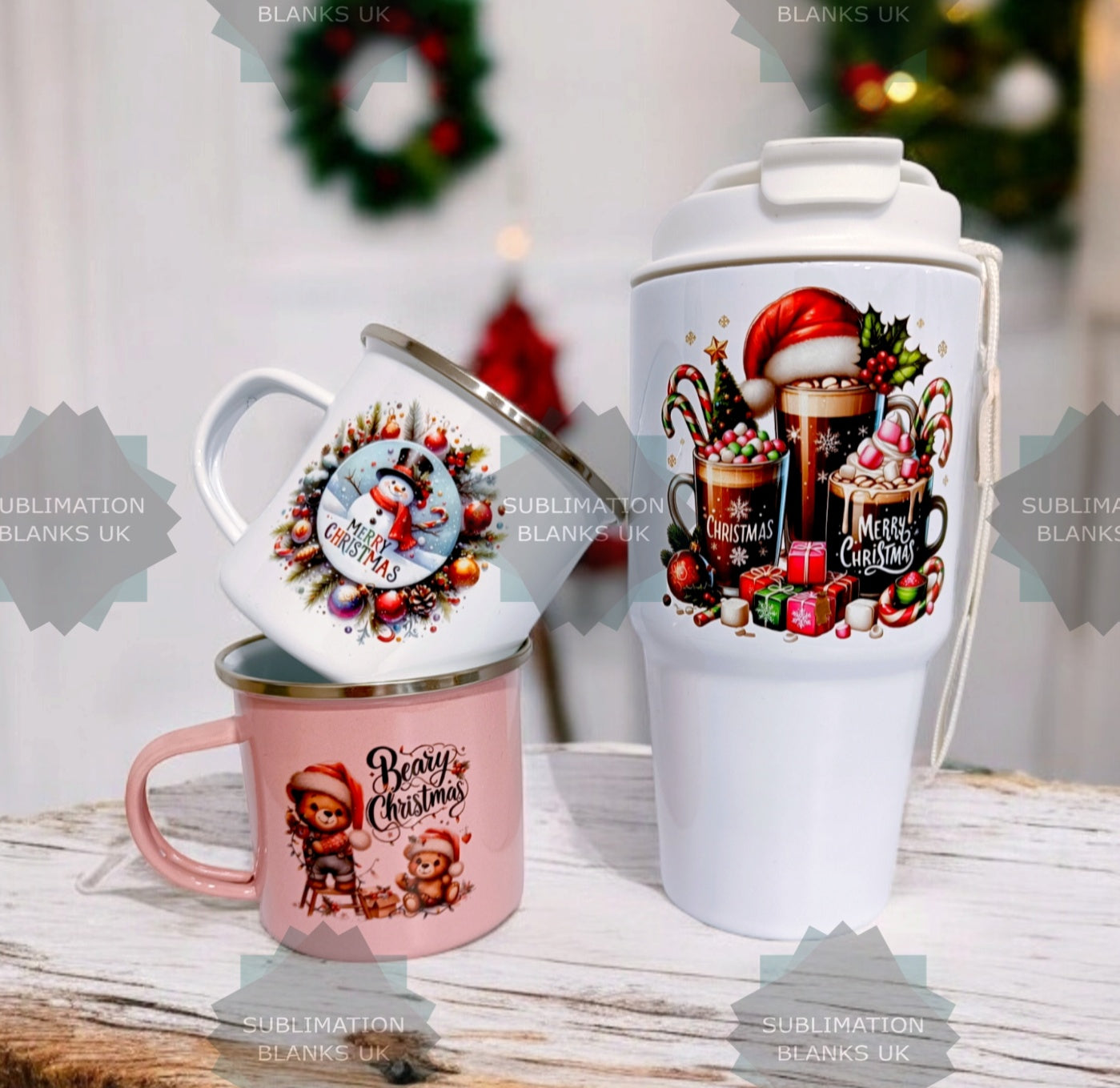 CLEARANCE 12oz sublimation enamel mugs