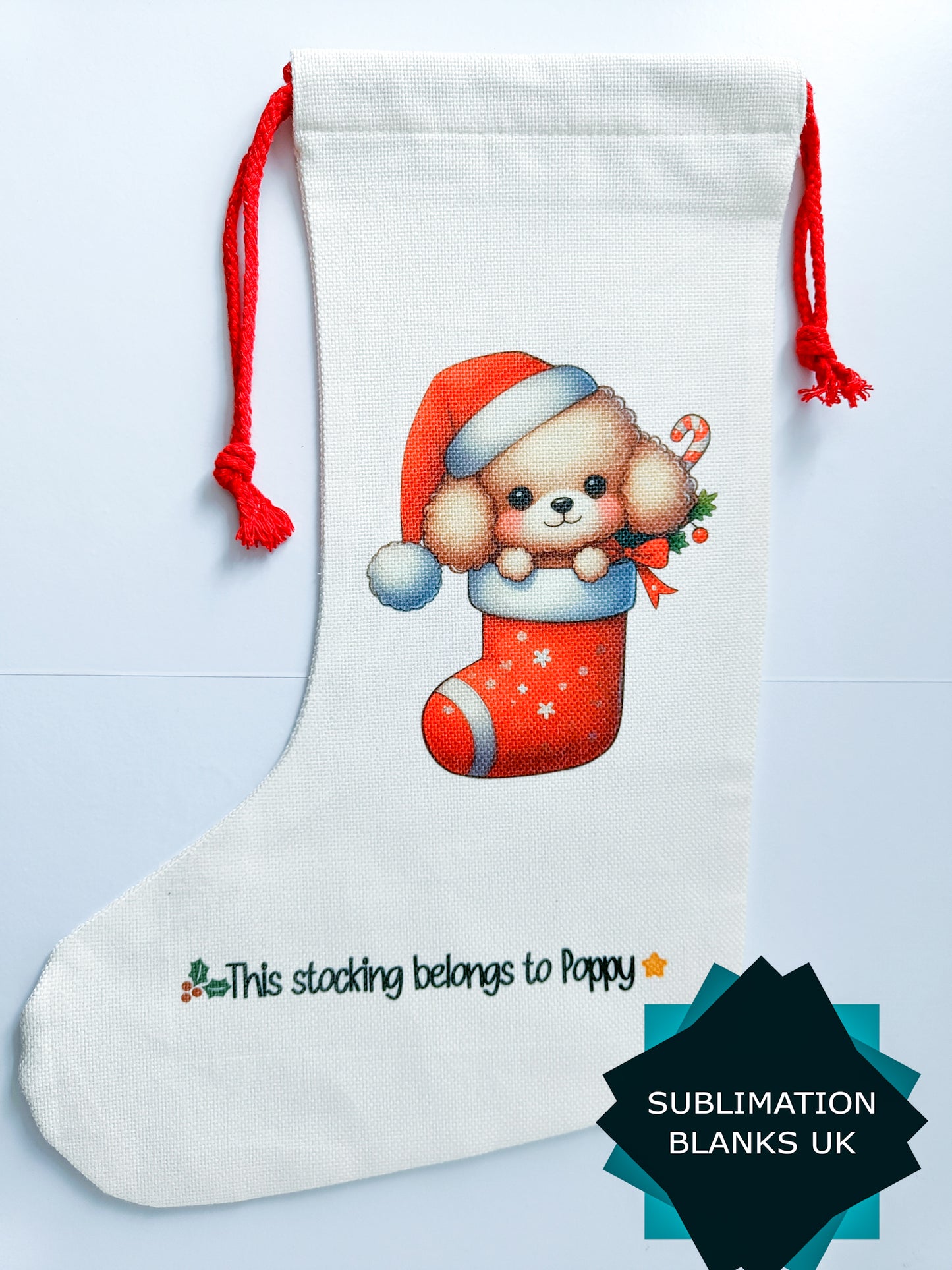 Pack of 10 Linen Sublimation Stocking