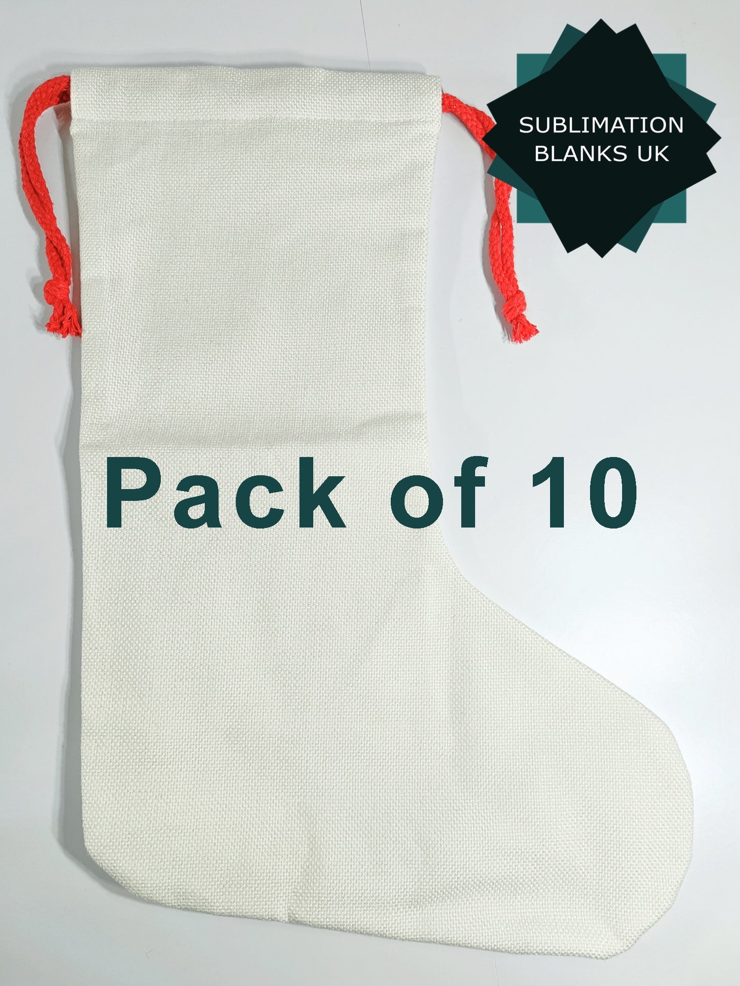 Pack of 10 Linen Sublimation Stocking