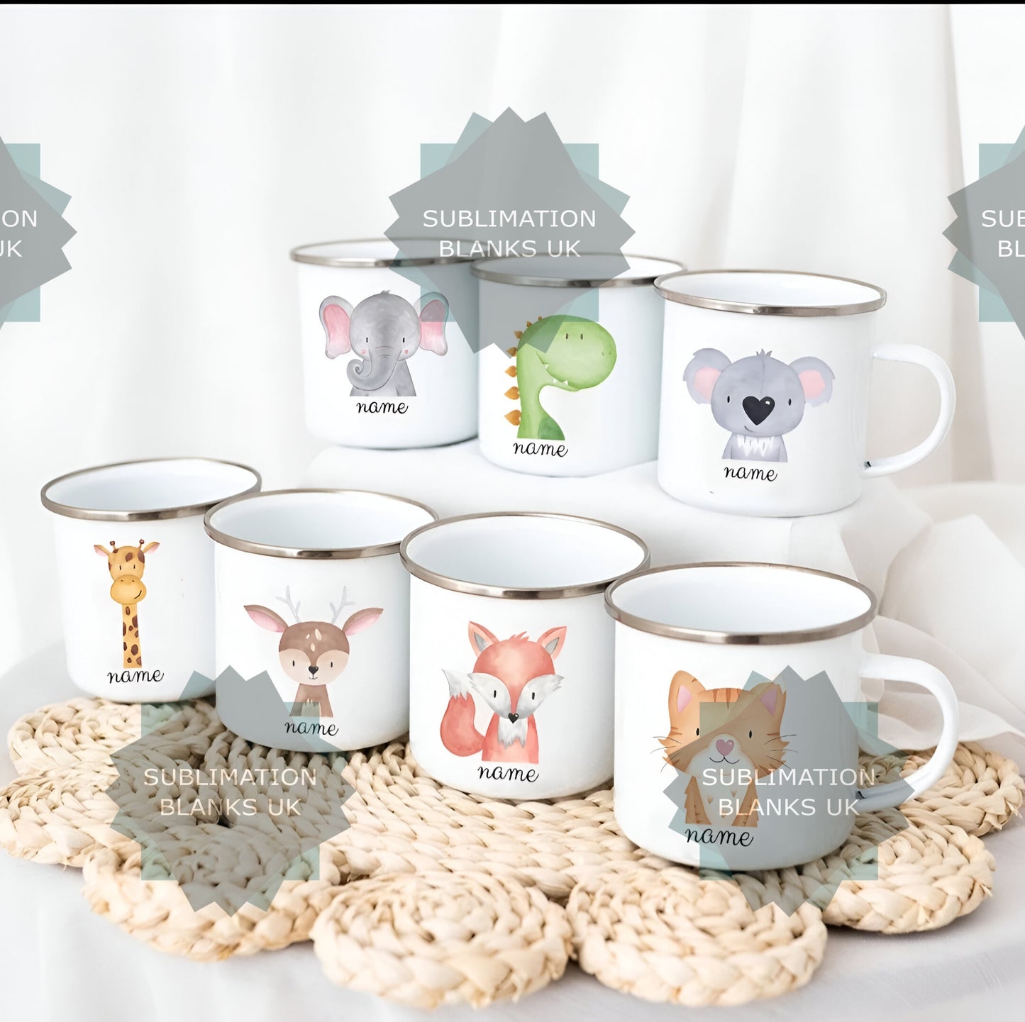 CLEARANCE 12oz sublimation enamel mugs