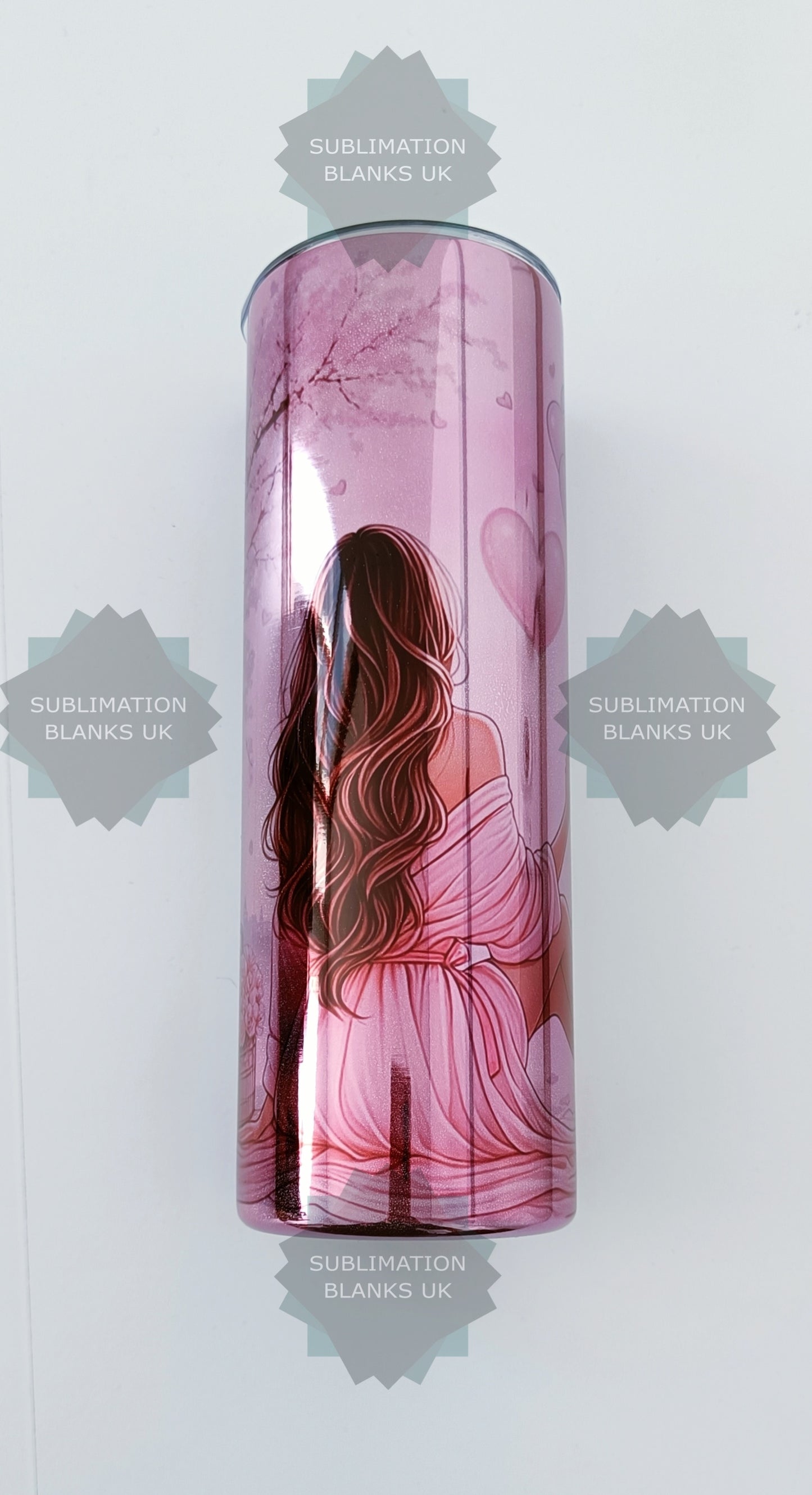 CLEARANCE 20oz mirror-effect sublimation tumblers - holographic shimmer finish