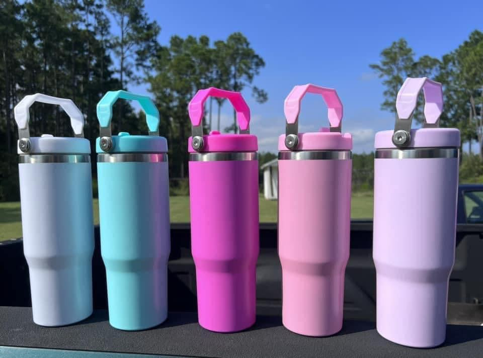 Clearance 30oz Sublimation Tumbler with swing handle