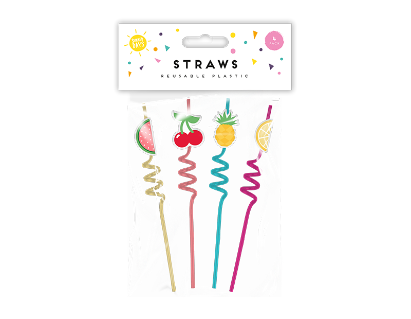 Clearance 11x 4-pack Reusable Plastic Straws