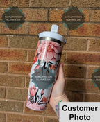 30oz Sublimation Tumbler with Swing Handle and Flip Straw