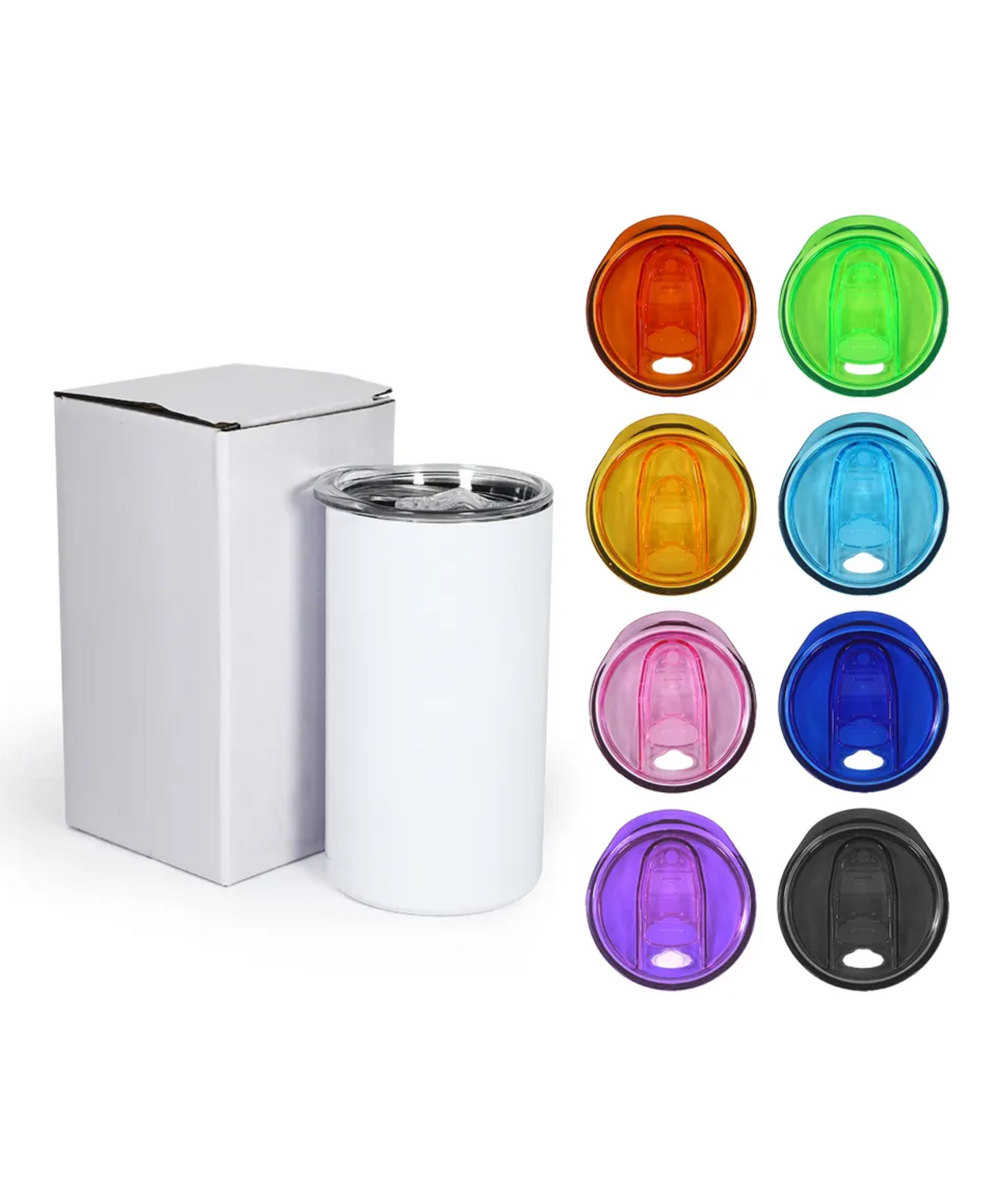 12oz sublimation tumbler + a coloured lid