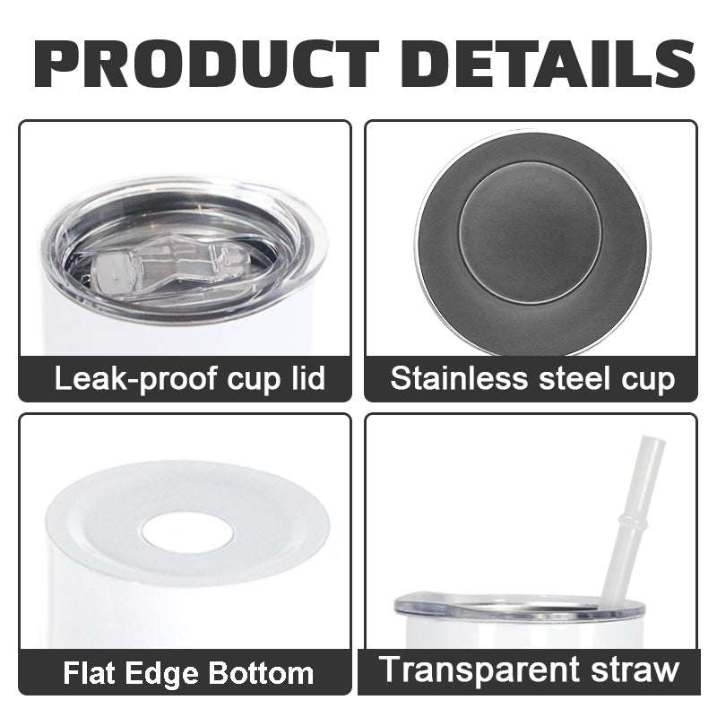 15oz sublimation tumbler - Flat Edge (Multi-pack)