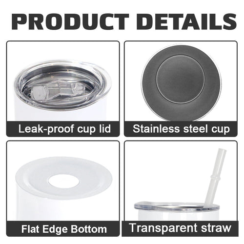 15oz Sublimation Tumbler - Flat Edge (Multi-pack)