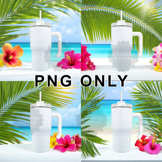 20oz sublimation tumbler with side handle mockup