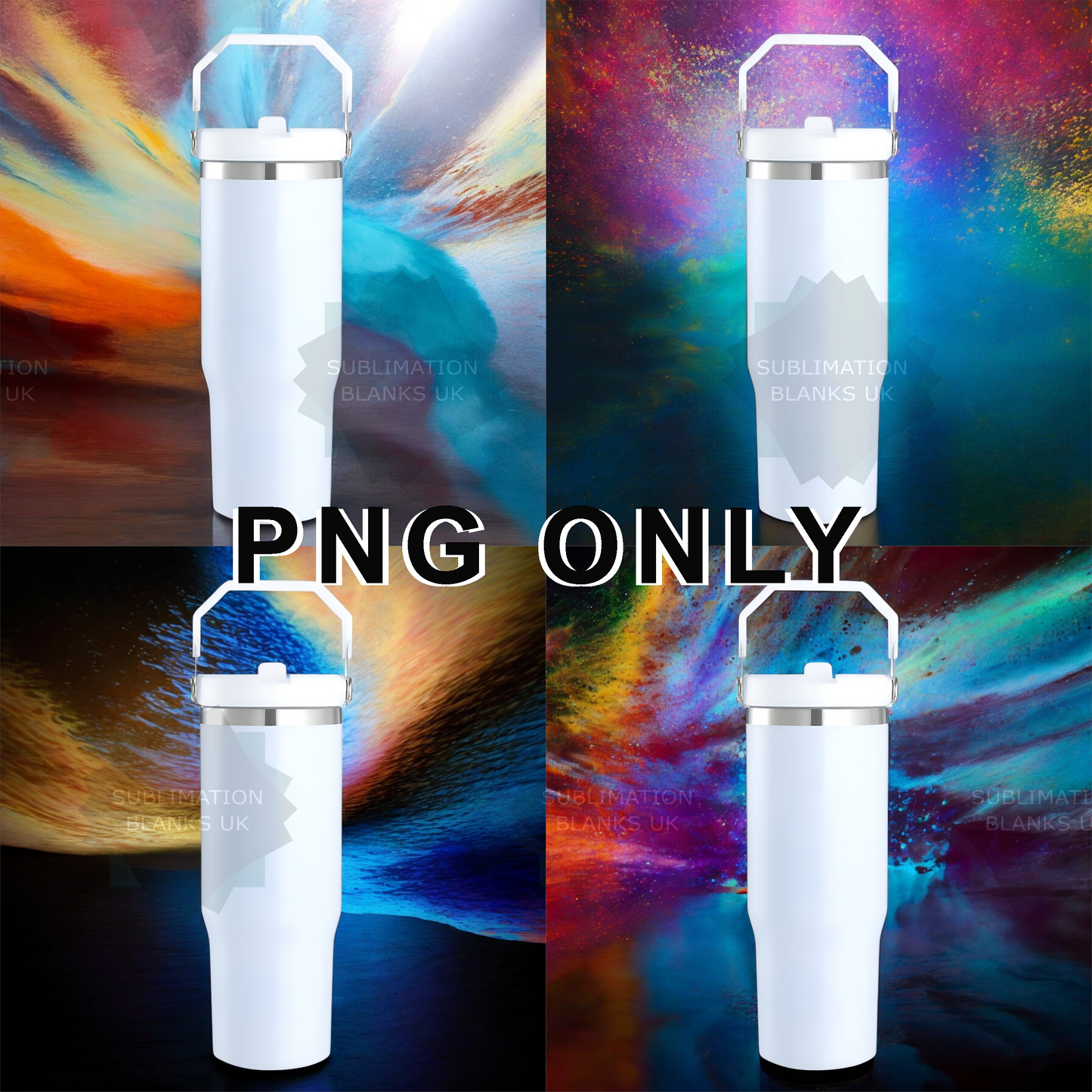 30oz white matte tumbler mockup