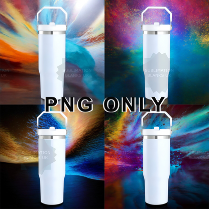 30oz white matte tumbler mockup