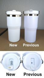 20oz leakproof sublimation tumbler, flip straw, swing handle