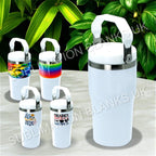 20oz leakproof sublimation tumbler, flip straw, swing handle