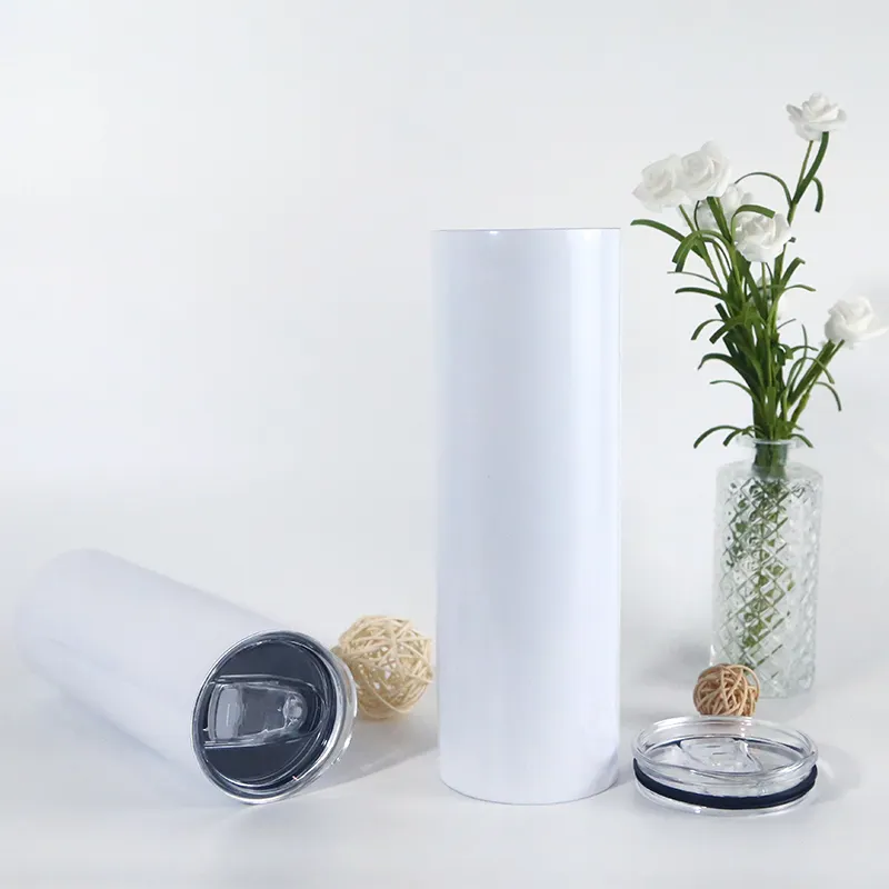 Flat bottom 20oz sublimation tumbler with rubber pad