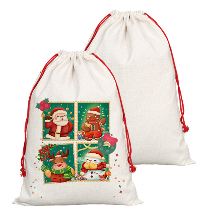 Linen Sublimation Santa Sack