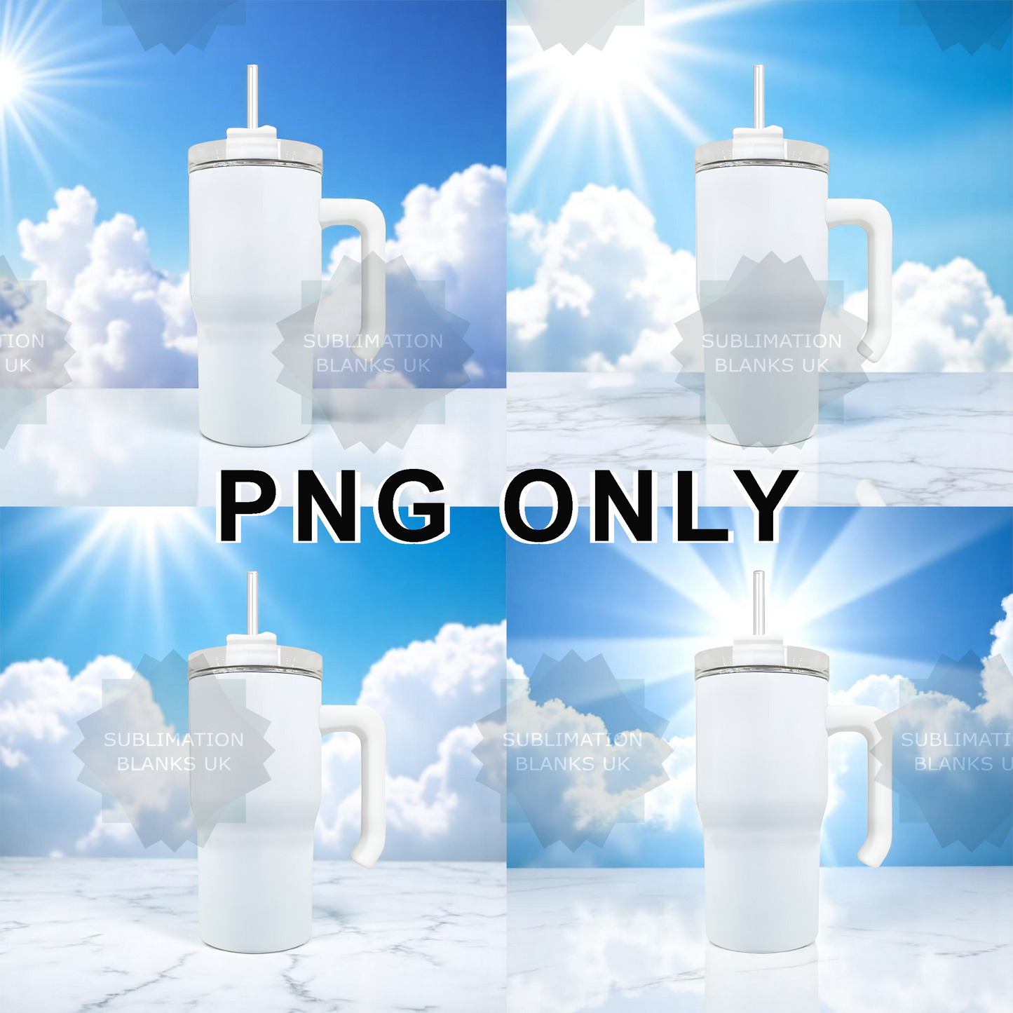 20oz sublimation tumbler with side handle mockup