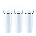 30oz Sublimation Tumbler with Swing Handle and Flip Straw