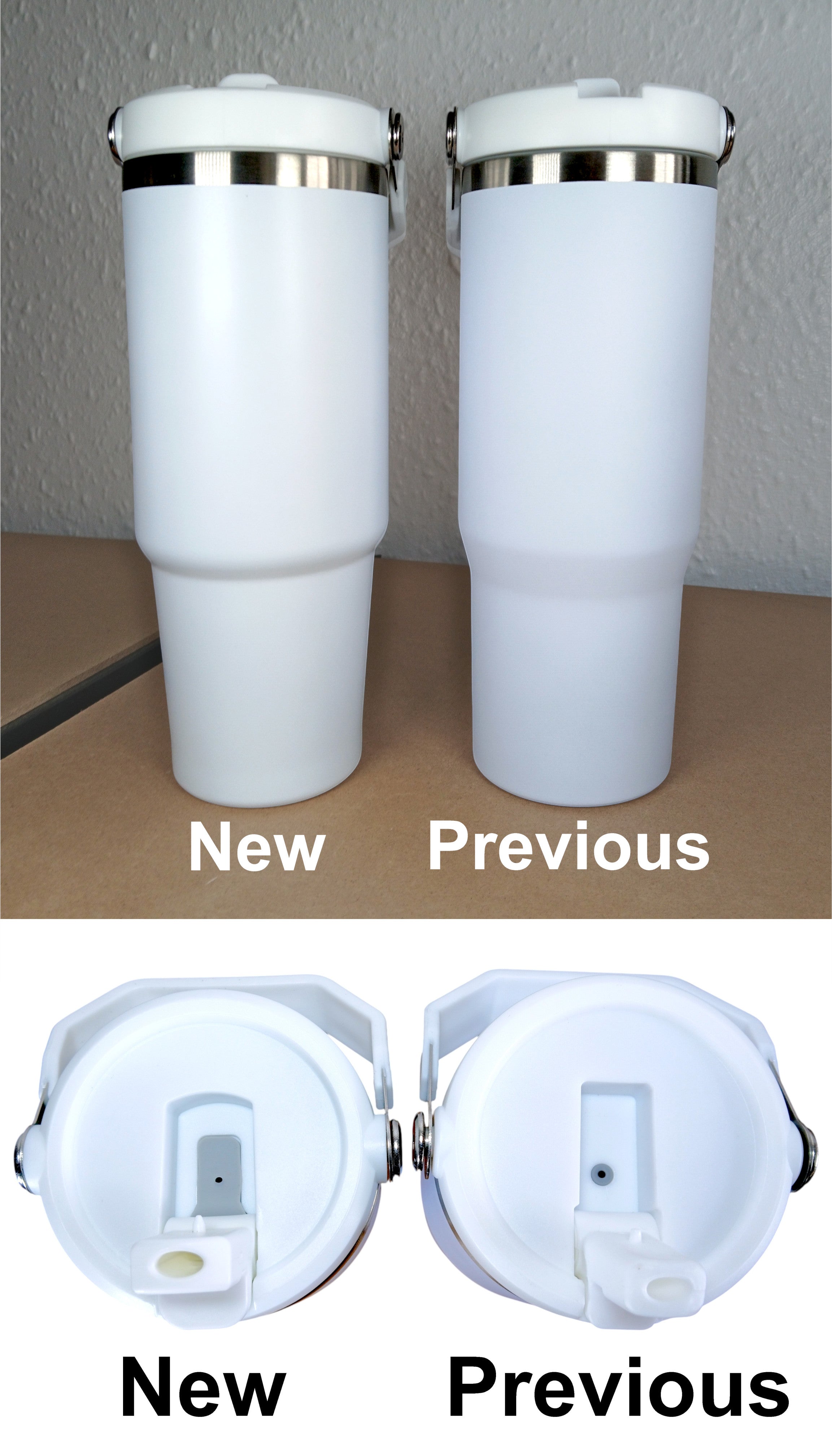 30oz leakproof sublimation tumbler, flip straw, swing handle