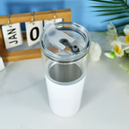 CLEARANCE 2in1 sublimation tumbler with a glass