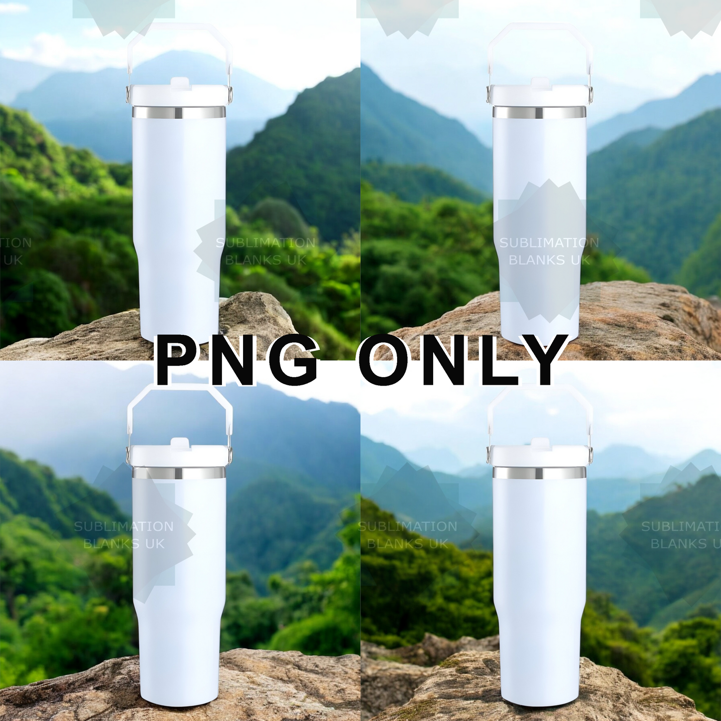 30oz white matte tumbler mockup