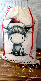Linen Sublimation Santa Sack