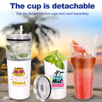 CLEARANCE 2in1 sublimation tumbler with a glass