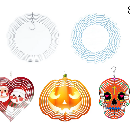 CLEARANCE 8inch sublimation wind spinners