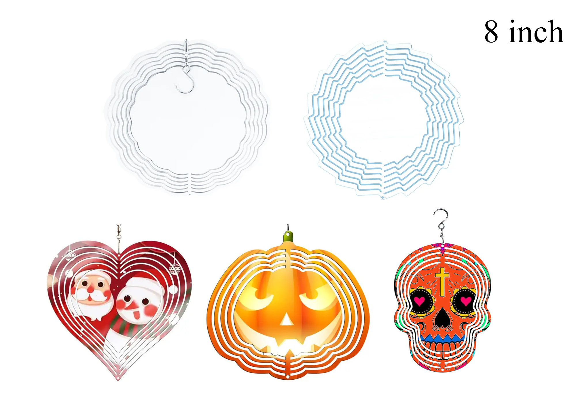 CLEARANCE 8inch sublimation wind spinners