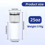 CLEARANCE 2in1 sublimation tumbler with a glass