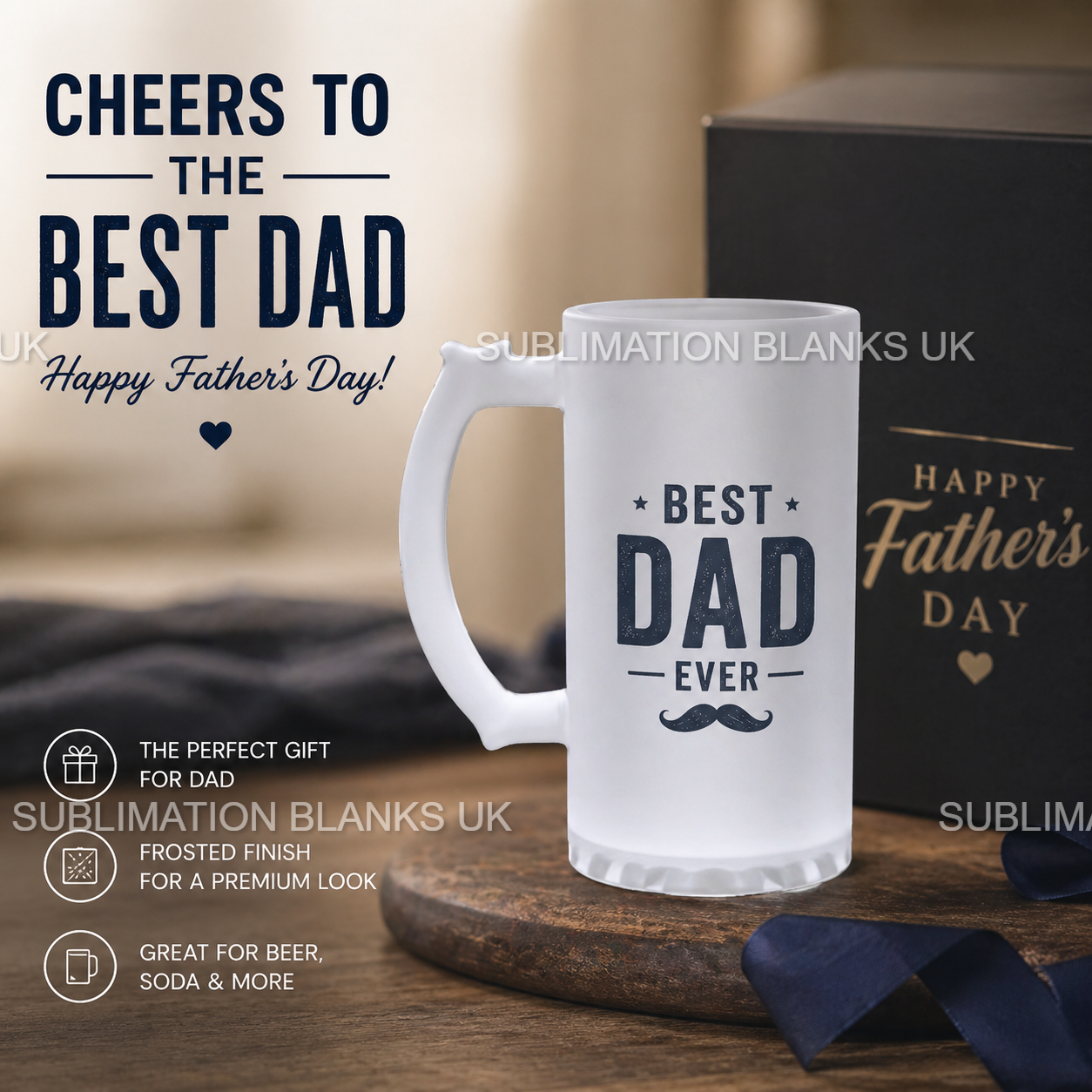 24x sublimation beer mugs