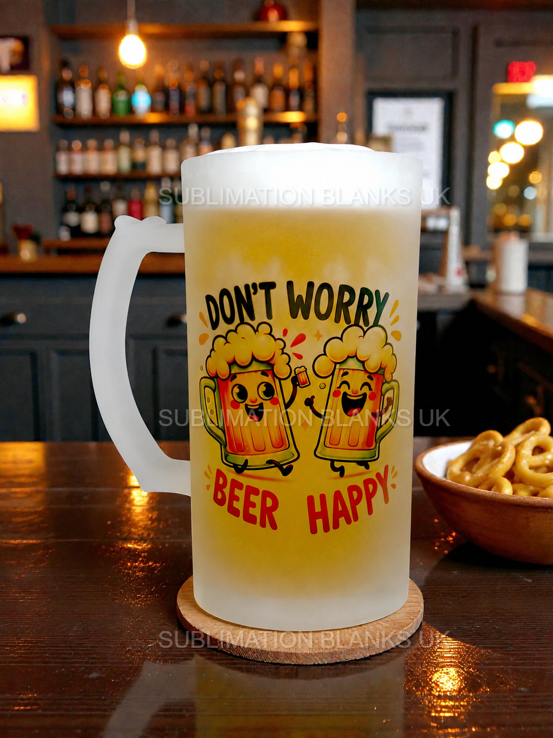 24x 16oz Frosted Sublimation Beer Steins