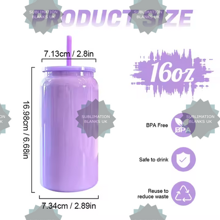 16oz stainless steel sublimation can (Multi-pack)