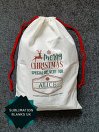 Linen Sublimation Santa Sack
