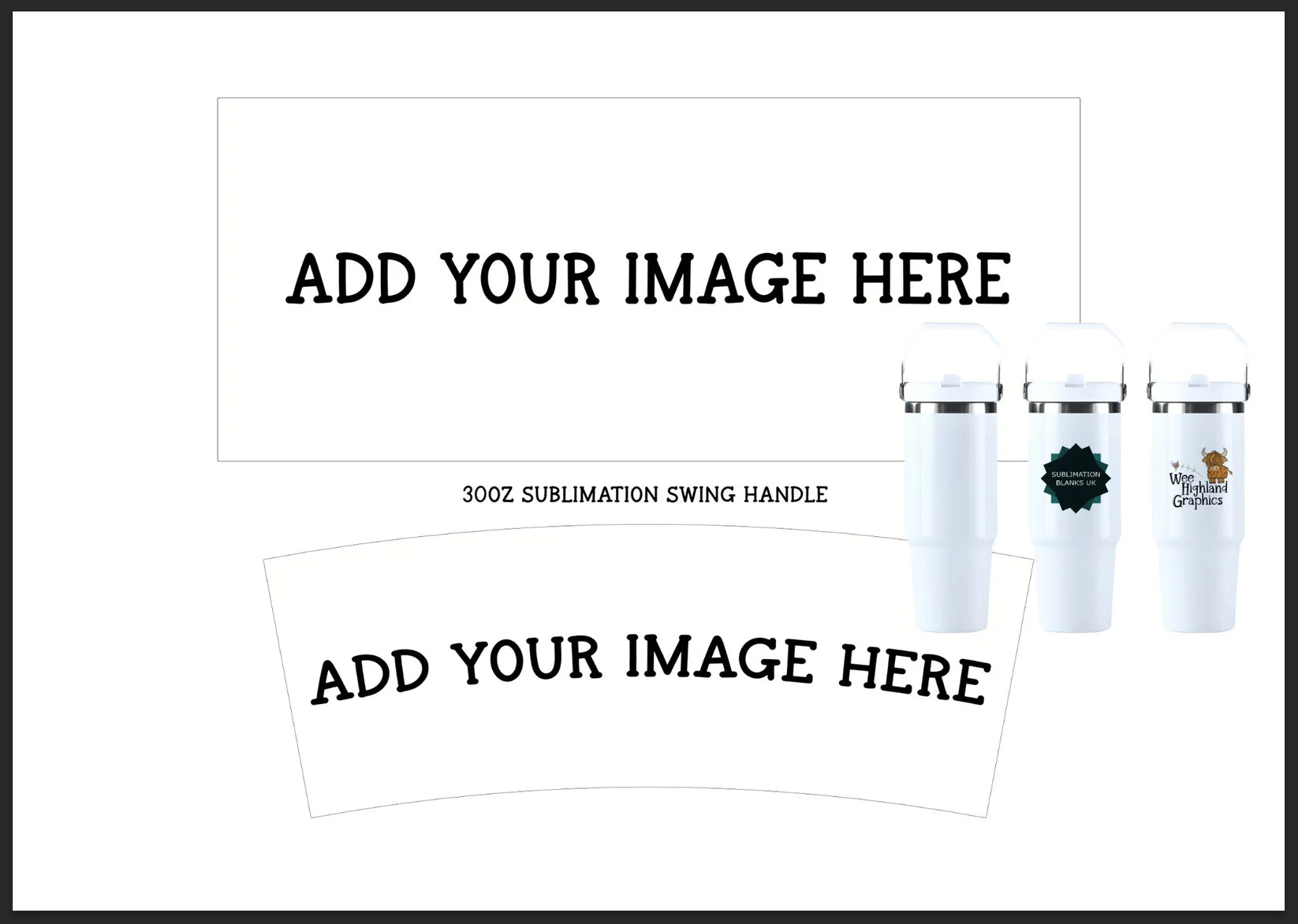 30oz Sublimation Tumbler with swing handle and flip straw (Multi-pack)