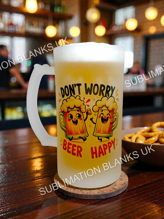 2x 16oz frosted beer mug