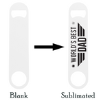 10x Sublimation White Metal Bar Blade Bottle Opener