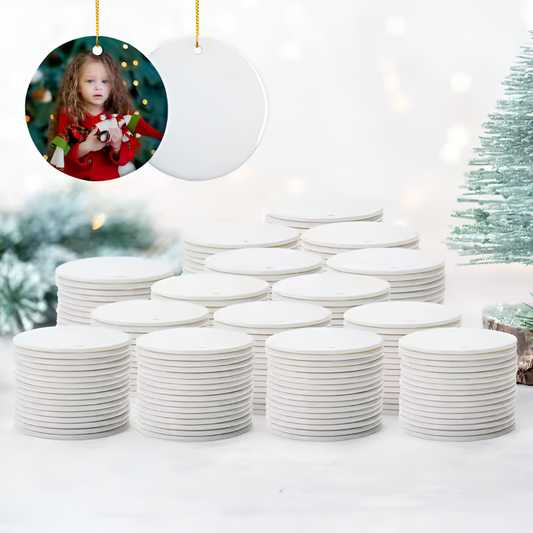 10x Ceramic sublimation ornaments