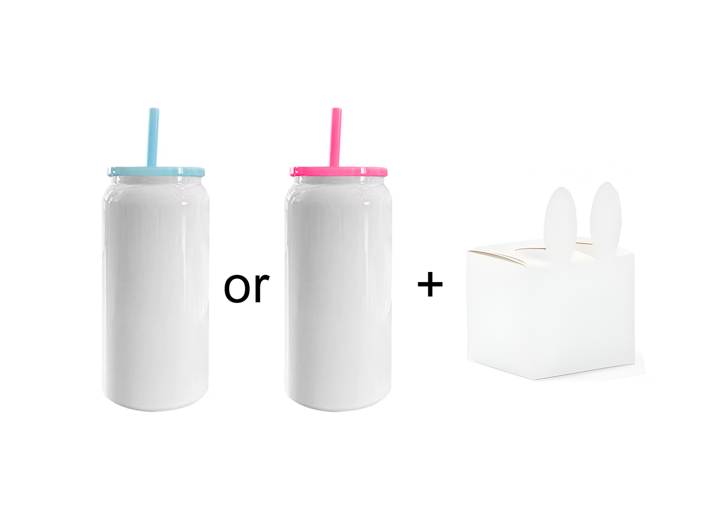 One-off deal (No 12) - Pack of 10 x 16oz stainless steel sublimation cans and Easter candy boxes