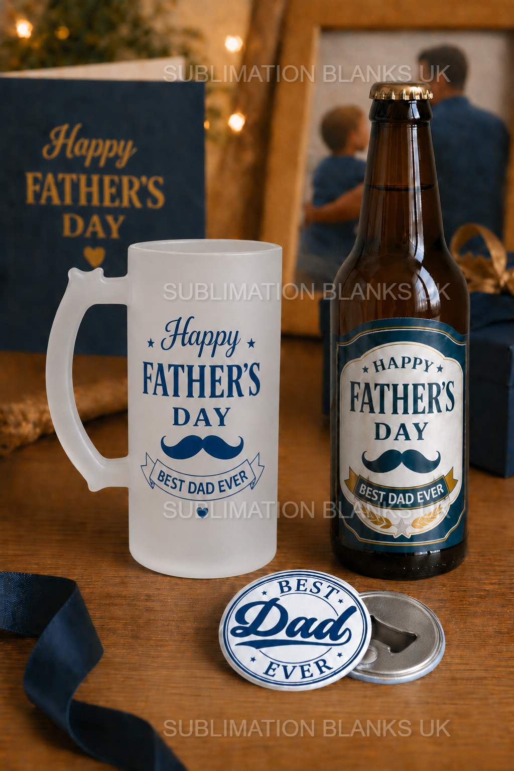 2x 16oz Frosted Sublimation Beer Steins