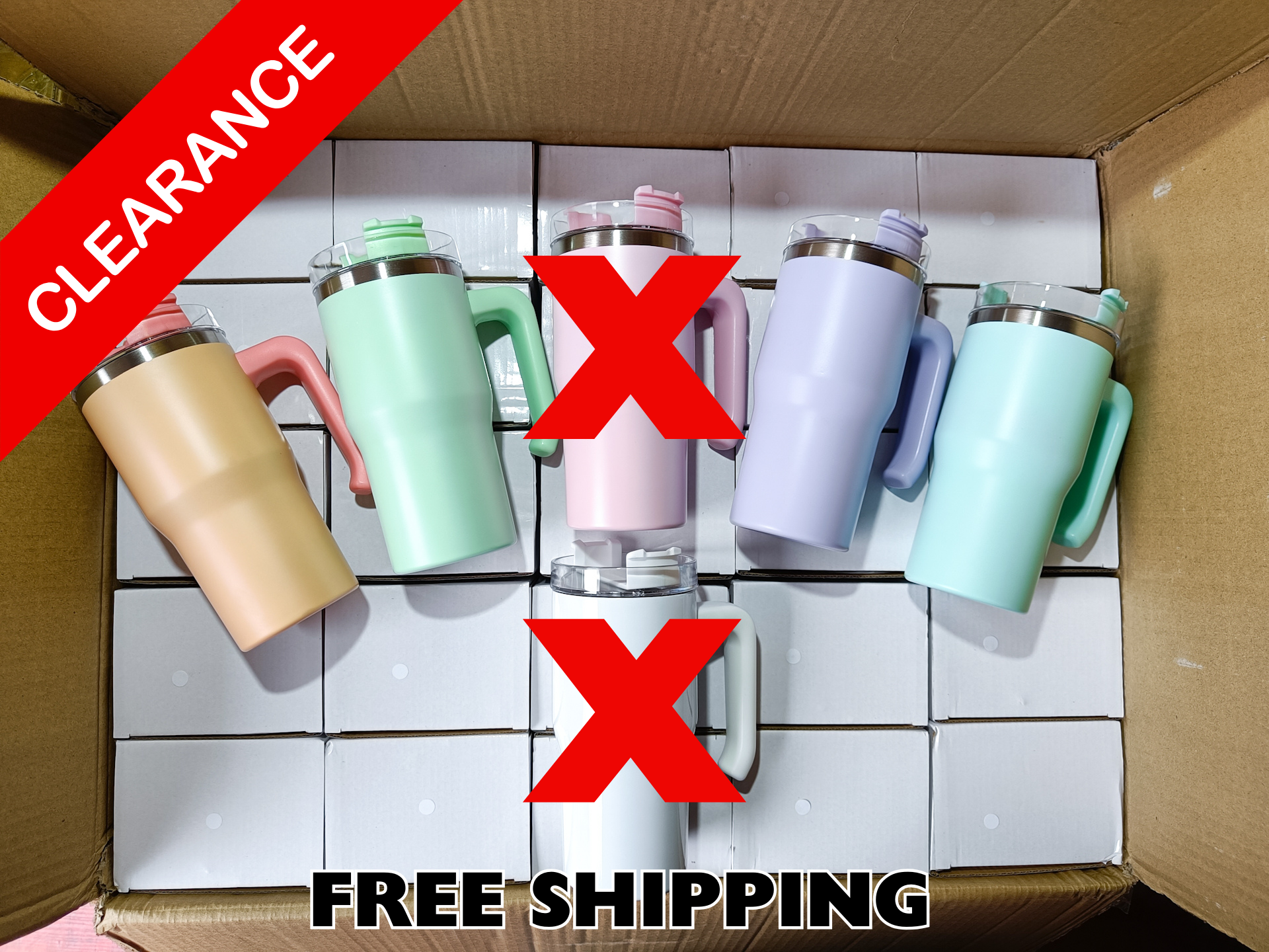 CLEARANCE BOX 50x20oz sublimation tumbler with handle