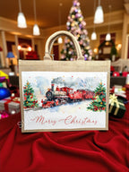 Jute bag with a sublimation pocket