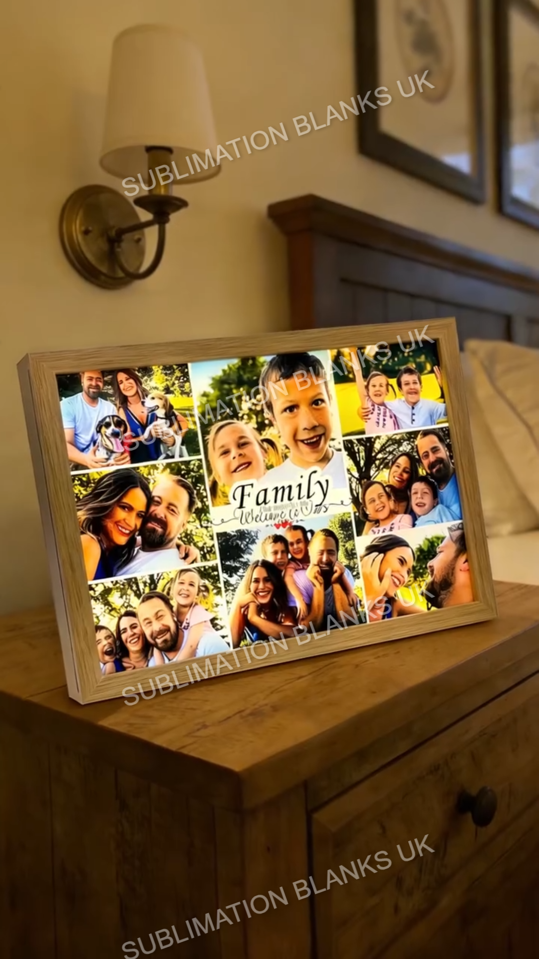 sublimation photo frame with led