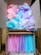 Coloured lids with matching straws for 16oz cola cans