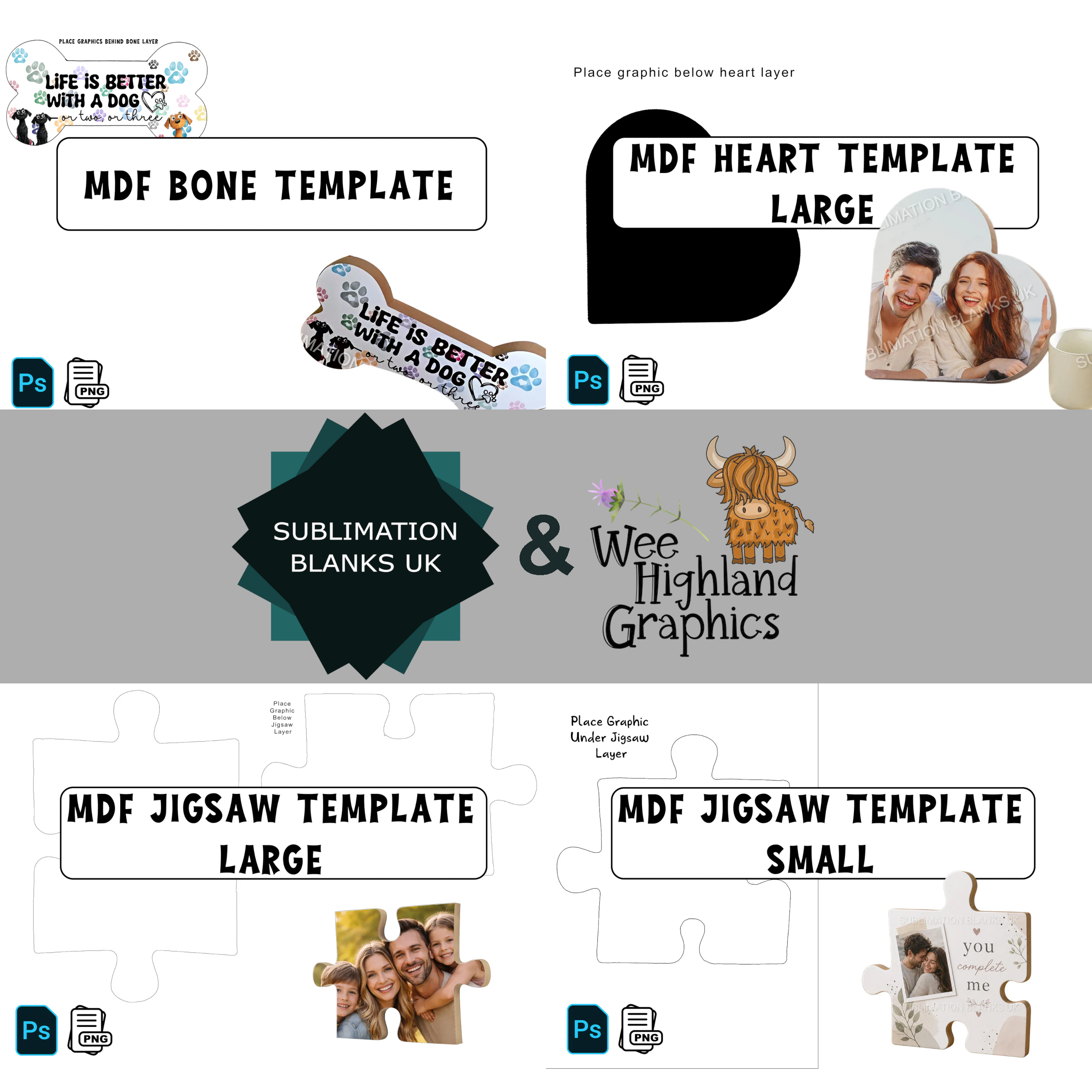 MDF & Plywood Sublimation Photo Frames