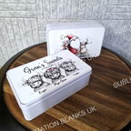 White Sublimation Metal Tin