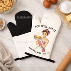 Sublimation Linen Oven Mitts with Silicon Patch (Pair)