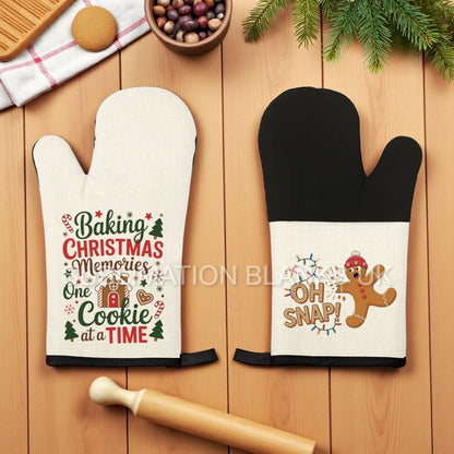 ✨NEW✨ Linen oven mitts with silicon (Pair)